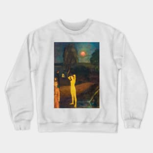 Full-Orbed Moon (1901) by Arthur B. Davies Crewneck Sweatshirt